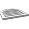 Ekena Millwork Round Top Surface Mount PVC Gable Vent: Functional, w/ 2"W x 1-1/2"P Brickmould Frame, 20"W x 20"H GVPRT20X2002SF - alternate 3